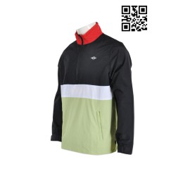 J487 拉鏈長袖風褸 度身訂製 拼接風衣 半胸拉鏈 防水拼布撞色風褸 套頭防風風褸 風褸生產廠家 J487 拉鏈長袖風褸 度身訂製 拼接風衣 半胸拉鏈 防水拼布撞色風褸 套頭防風風褸 風褸生產廠家